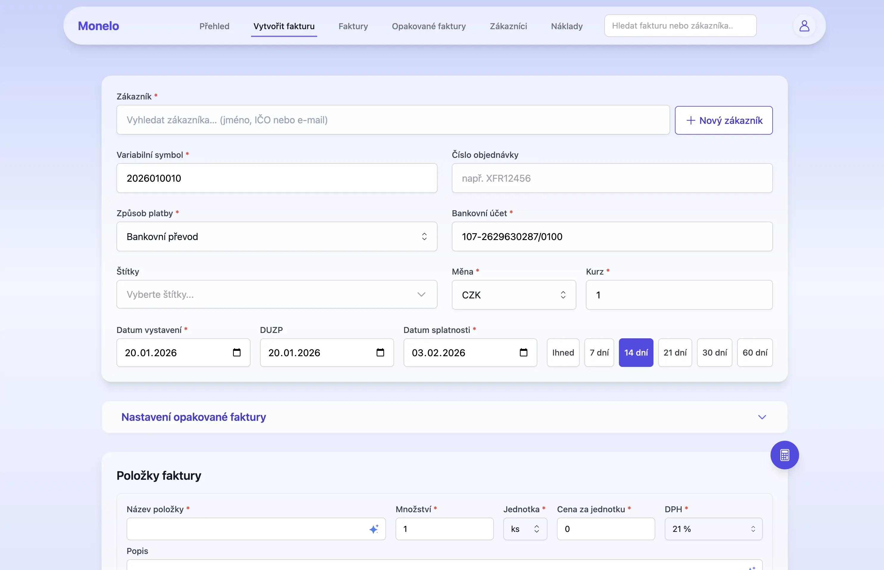 Tvoř faktury a měj přehled o klientech