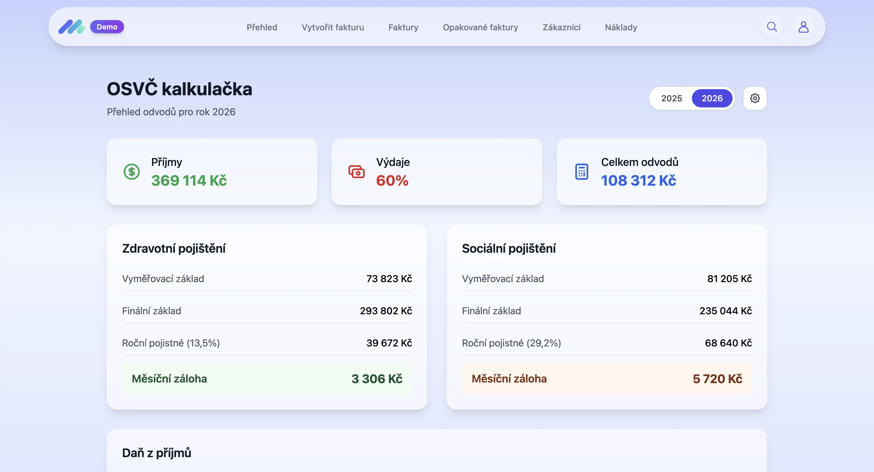 Kalkulačka pro OSVČ