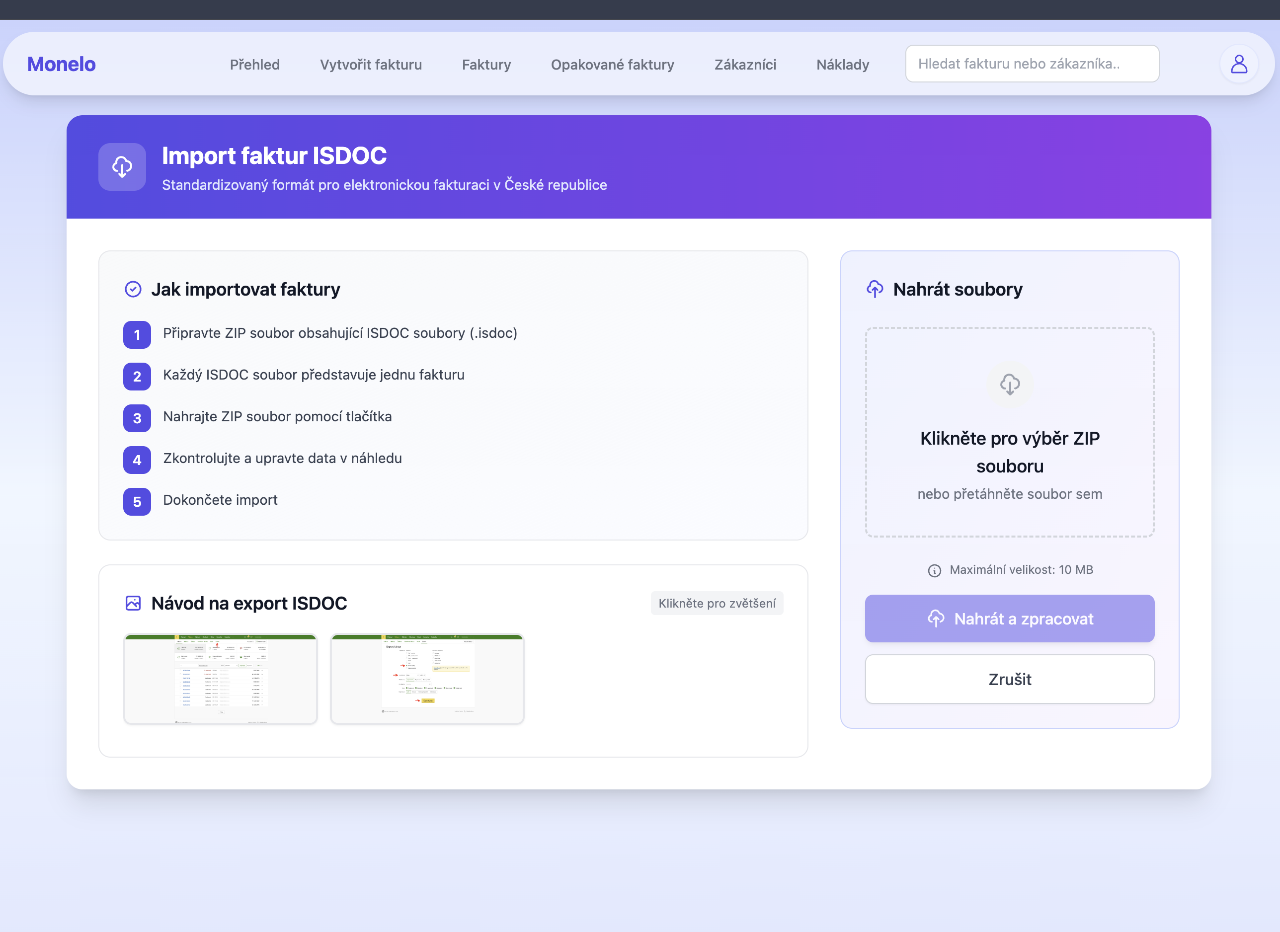 Snadný přechod z jiných fakturačních nástrojů