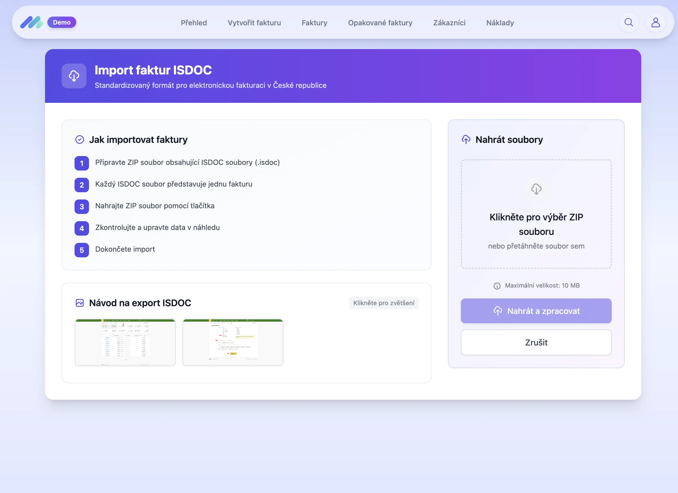 Snadný přechod z jiných fakturačních nástrojů