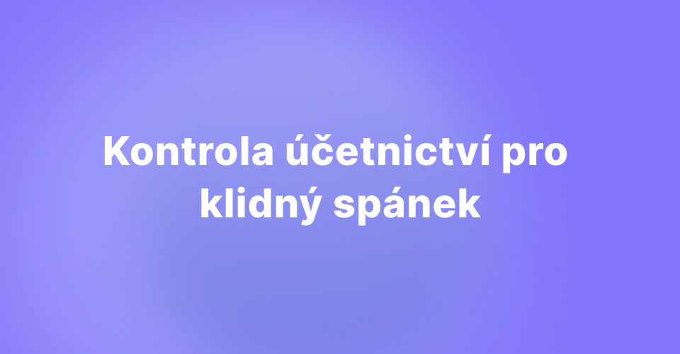Od detailu k celkovému obrazu: Kontrola účetnictví pro klidný spánek